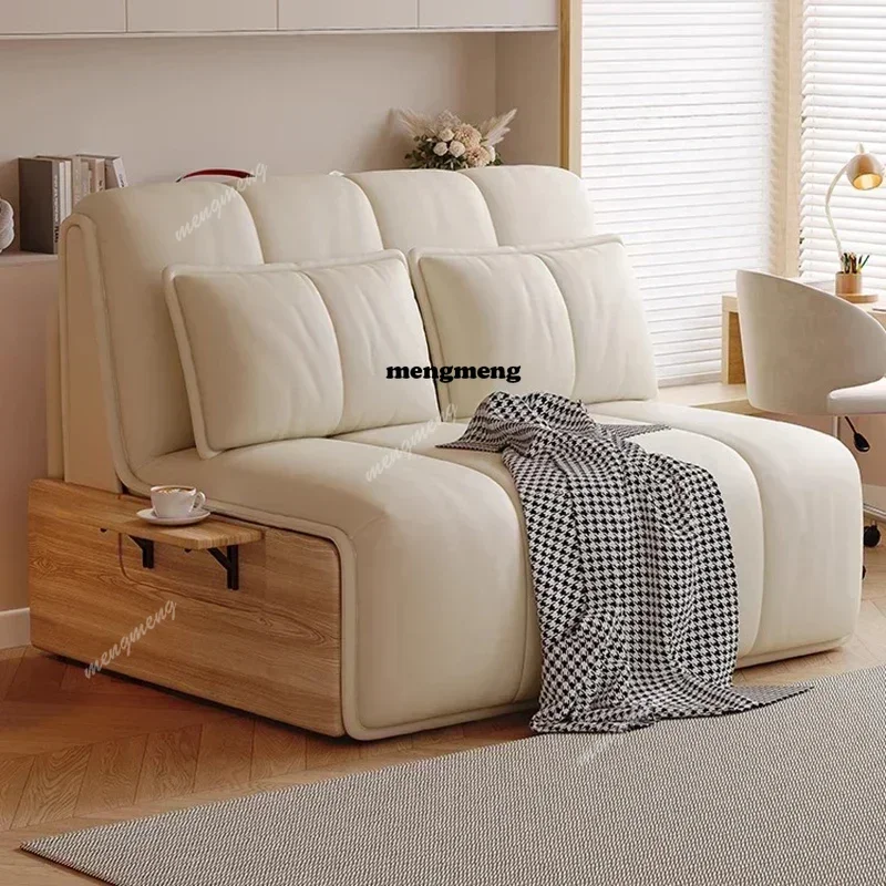 Best saller Intelligent electric cream wind sofa bed folding dual-purpose multi-functional single small apartment living room so