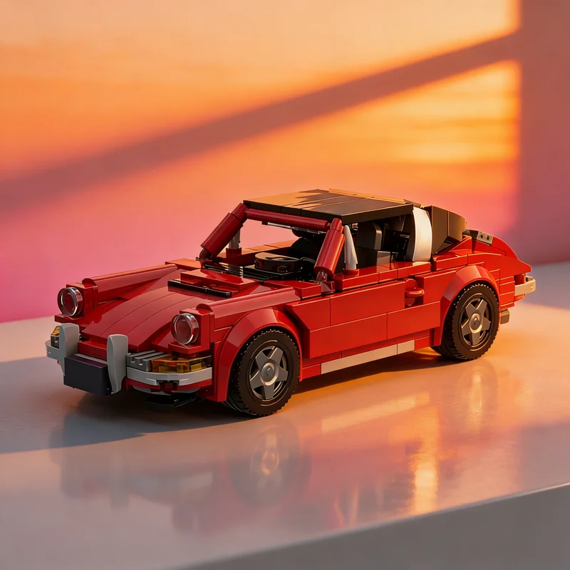 

379pcs MOC Porscheed 911L Targa Marcel City Champions Model Building Blocks Toy Gift Creative Display Collectible Desk Premium