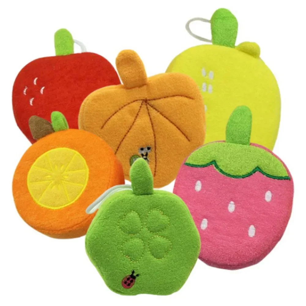 Esponja de baño infantil con formas de animales frutales – Suave para bebé