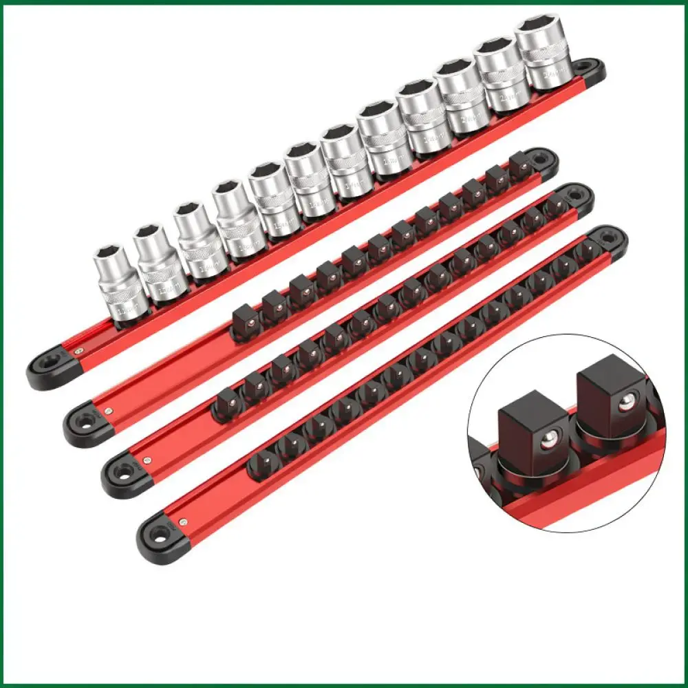 High Efficiency Magnetic Socket Organizer Tray Metal Tool Storage Rack For Workshop Garage Mechanic Repair Socket Wrench