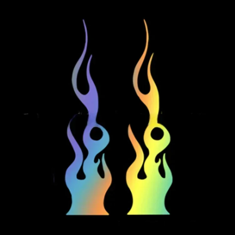 Motorcycle Helmet Universal Waterproof Flame Electric Vehicle Sticker Personalized PVC Modified Flame Totem Helmet Sticker