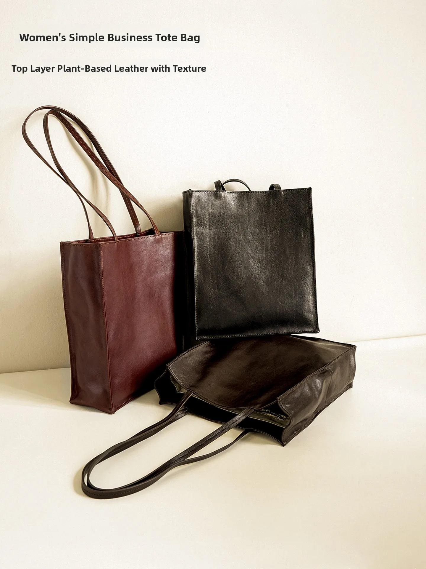 

Сумка-тоут из натуральной кожи растительного дубления, большая вместительная, простая, для повседневного использования, женская сумка через плечо из натуральной кожи.