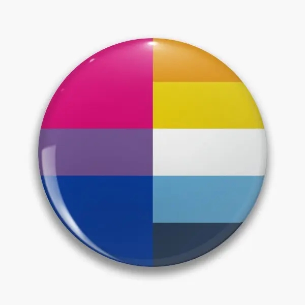 Bi Aroace Flags Soft Button Pin Brooch Gift Badge Collar Funny Creative Fashion Women Cute Hat Decor Metal Lover Clothes
