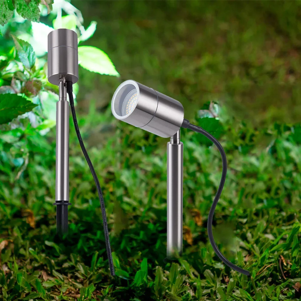 Imagem -02 - Led Lawn Lamps Iluminação Exterior Landscape Spike Lamp Iluminação para Pathway Garden Light Lustre Aço Inoxidável