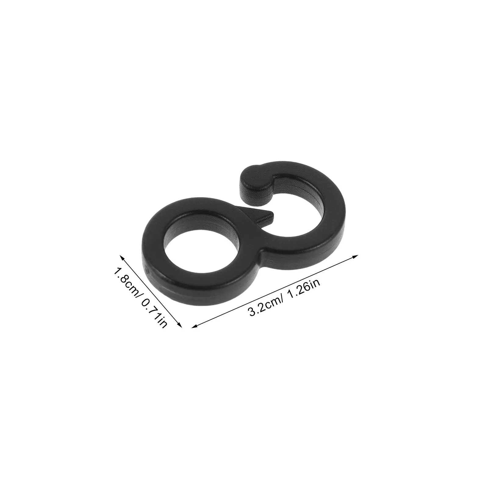 100Pcs Tent Clip Hooks Heavy Duty Plastic 8-Shaped Buckles for Guy Lines Wind Ropes Secure Shelter Stability Camping Hiking