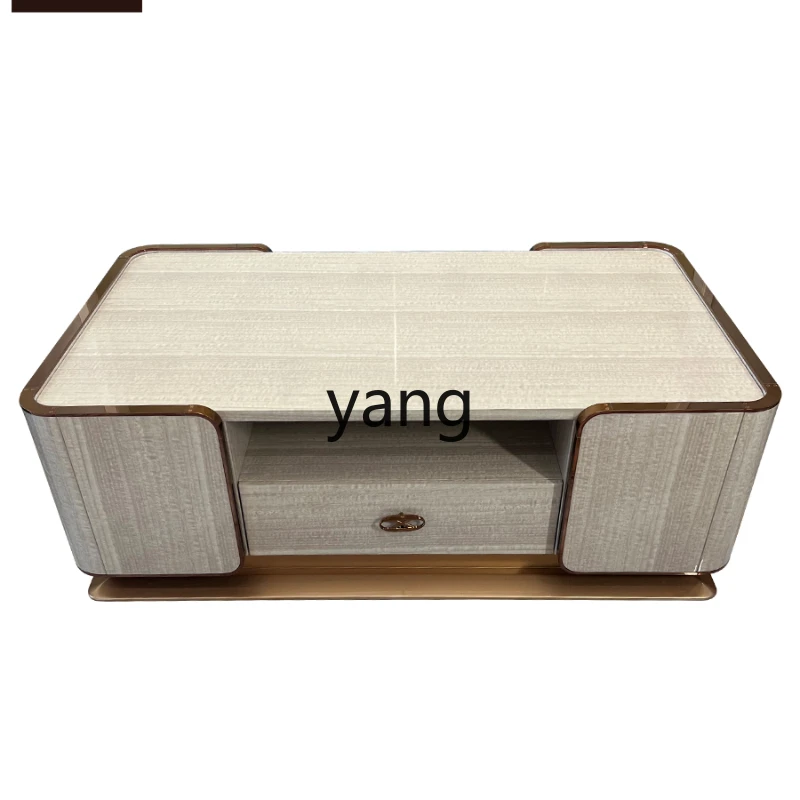 LMM Modern High-End Villa Living Room Long End Table Large and Small Apartment Type Model Room Hong Kong Style Furniture