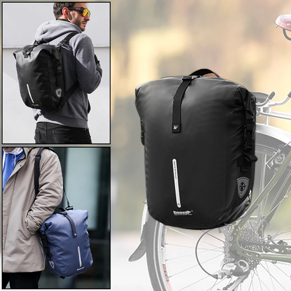 

Bicycle Pannier Bag 20L Big Capacity Waterproof Rear Rack Side Bag Bike Travel Cycling Shoulder Bag Backpack Accessories