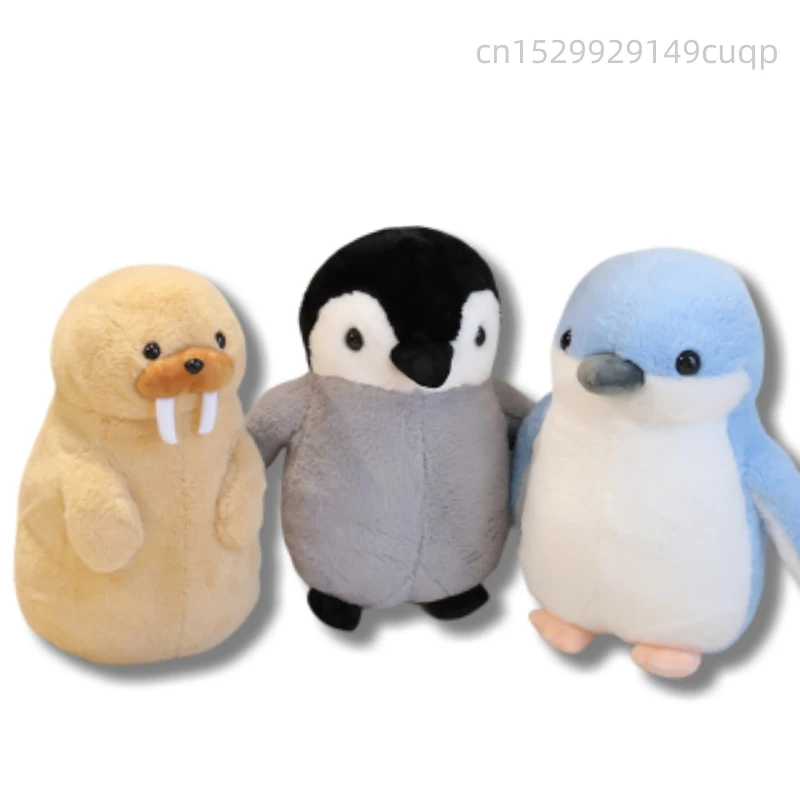 35/45cm Marine Series Animal Plush Doll Walrus Blue Penguin Grey Penguin Plush Doll Decorated Bedroom Gift For Boys And Girls