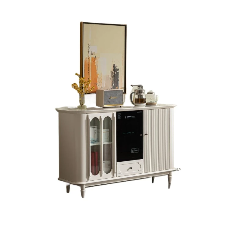 

European American living room dining side cabinet water dispenser retro solid wood tea bar machine