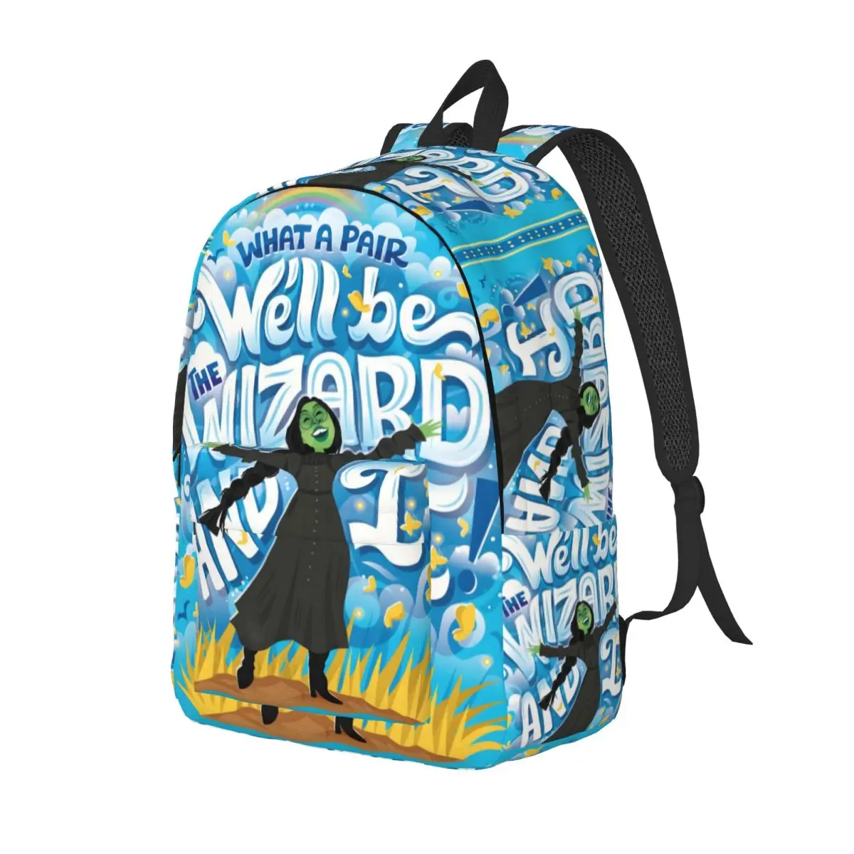 Custom American Fantasy Movies W-Wickeds Canvas Backpacks Men Women Casual Bookbag for School College Magic Movies Bags