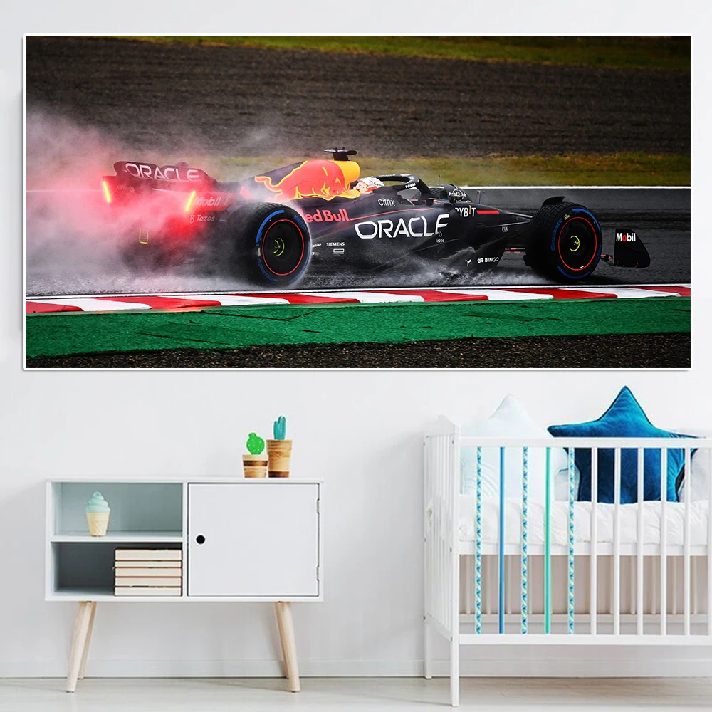 Formula Grand Prix Verstappen Racing Poster Print Charles Leclerc Race Car Canvas Painting Hamilton Supercar Wall Art Room Decor