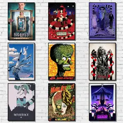 42 Design Tim Burton Film White Paper Canvas Home Sticker Coffee House Bar Painting