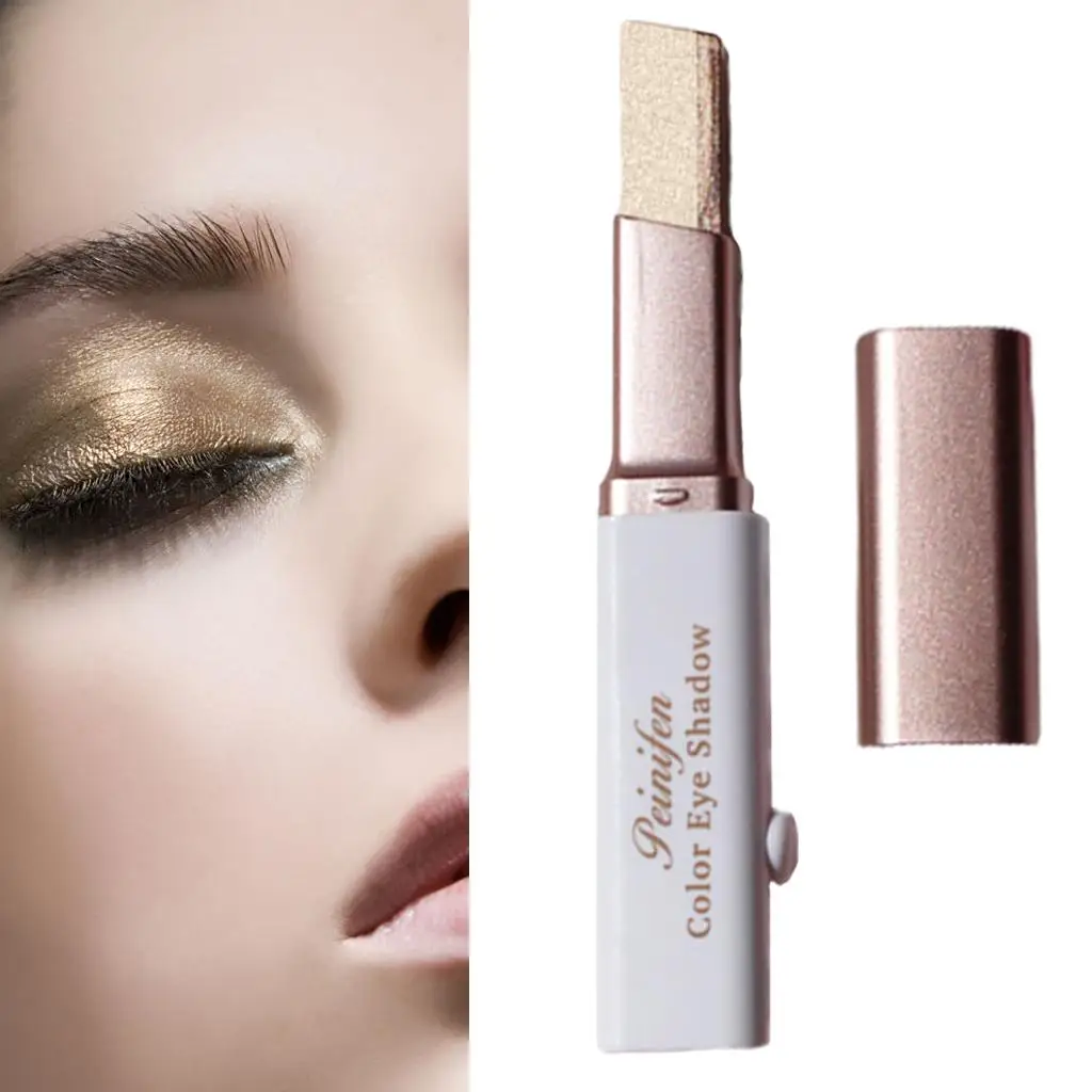 Pluma de sombra de ojos con gradiente resistente al agua, minipaleta de sombras en barra brillante de larga duración para un maquillaje rápido de ojos