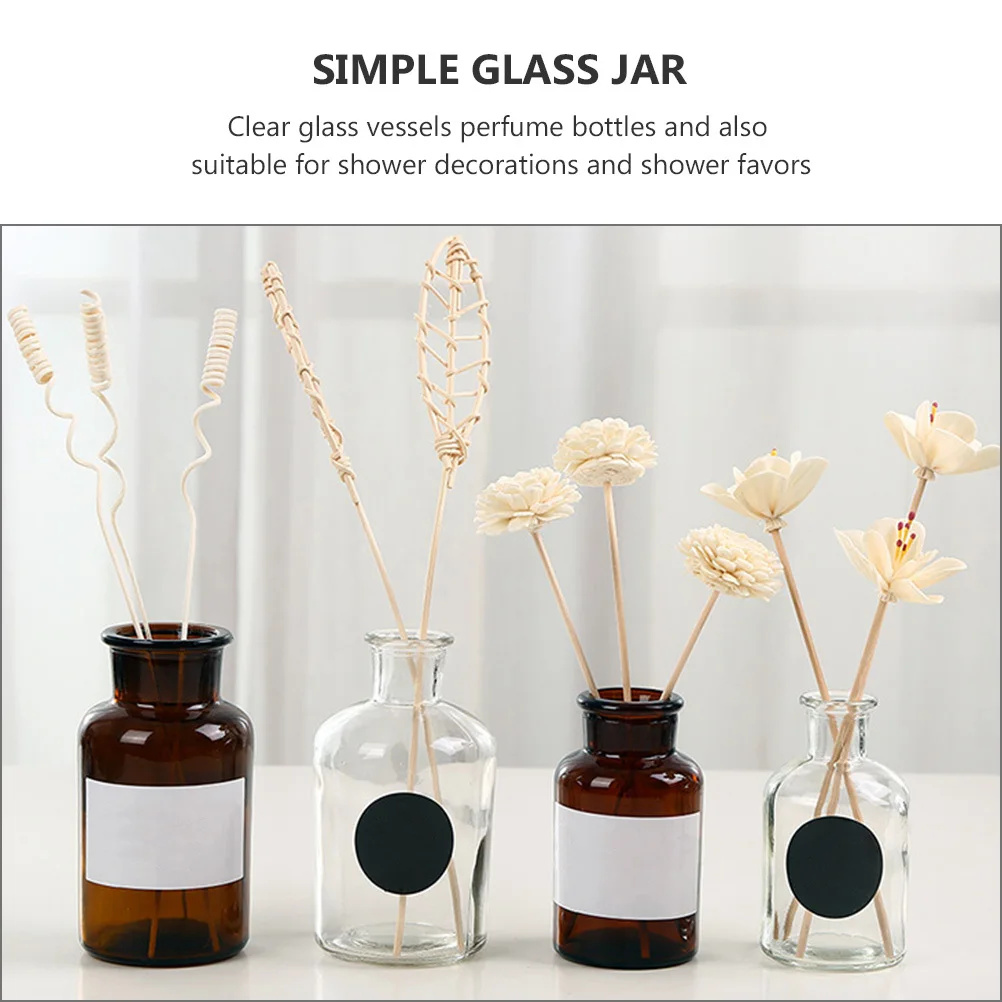 

2Pcs Large Mouth Glass Vessels Clear Bottles DIY Pendant Art Message Bottles Beach Wedding Favor Keepsake Glass Vases