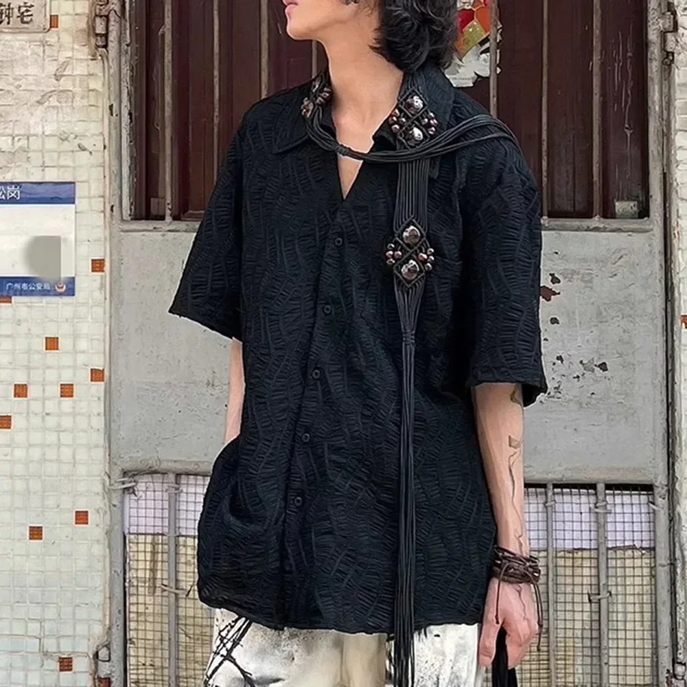 

Casual Style Jacquard Pleated Top Fashion Pleated Tops For Summer Casual Vacation Suitable Shirt Daily Wear Top