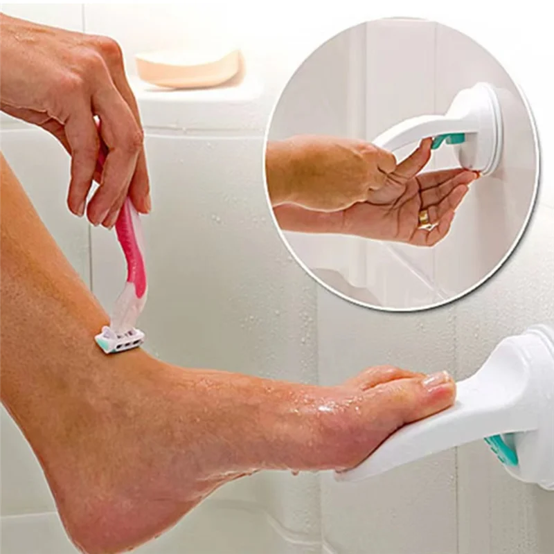 AT43-Non-Slip Plastic Bathroom Step Stool With Suction Cups-Shower Foot Pedal Bathtub Stool For Home Bath Safety(1Pcs)