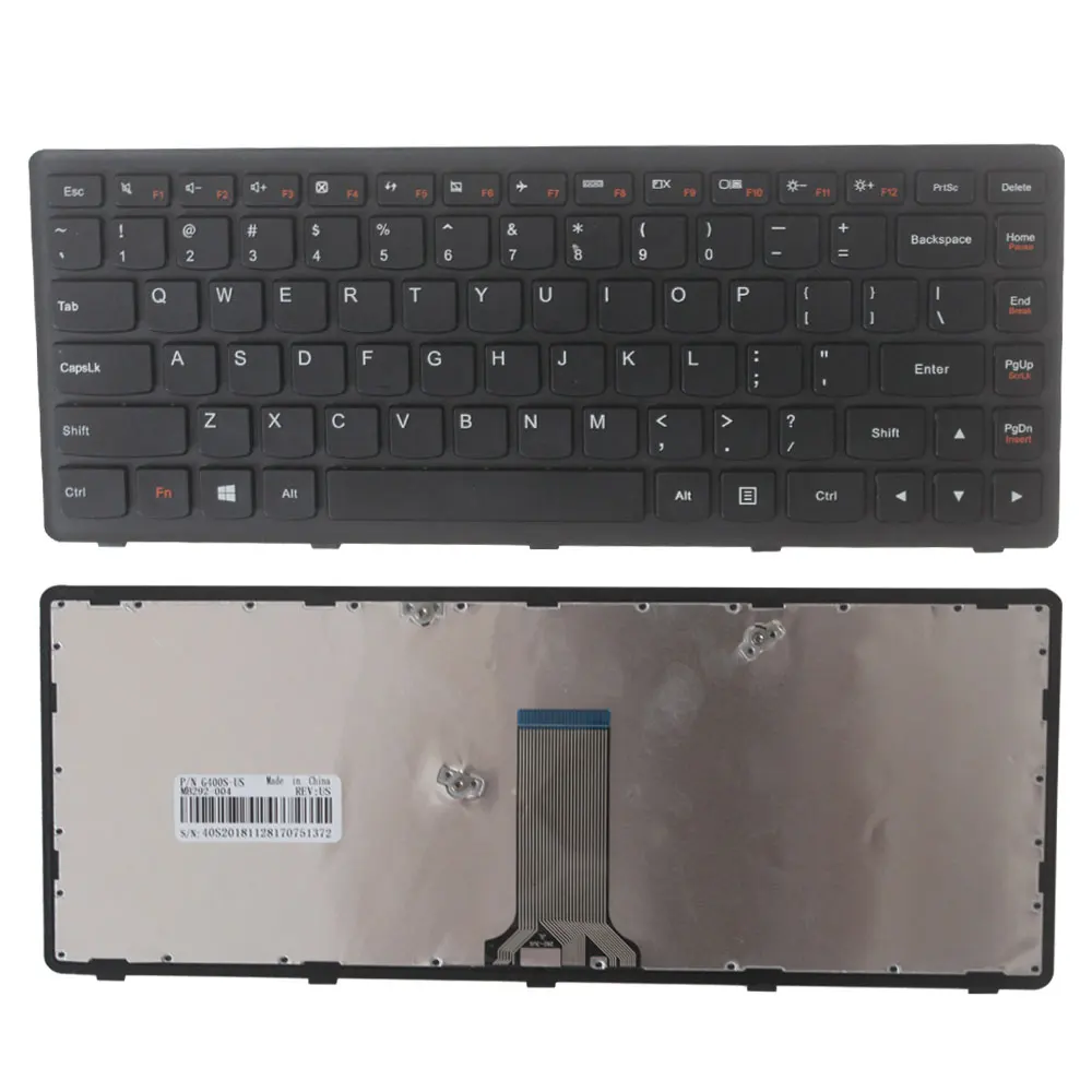 New  For Lenovo G400S G405S S410p G400AS G410s Z410 g405s FLEX14A FLEX14g Flex 14D US Laptop Keyboard with Frame English black