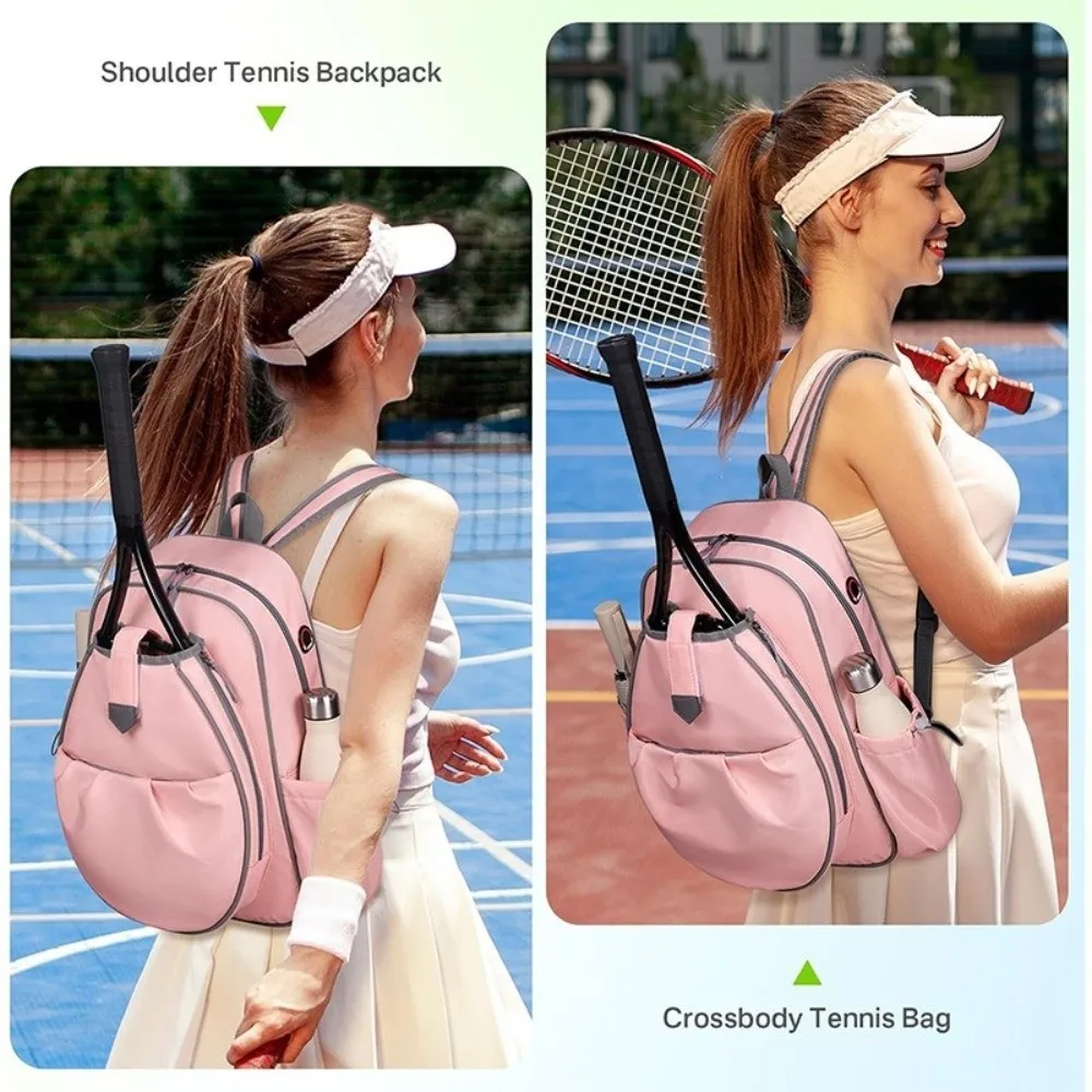 

Large Capacity Tennis Bags Waterproof Holds 2 Rackets Tennis Backpack Multi-functional Portable Pickleball Bags for Women Men