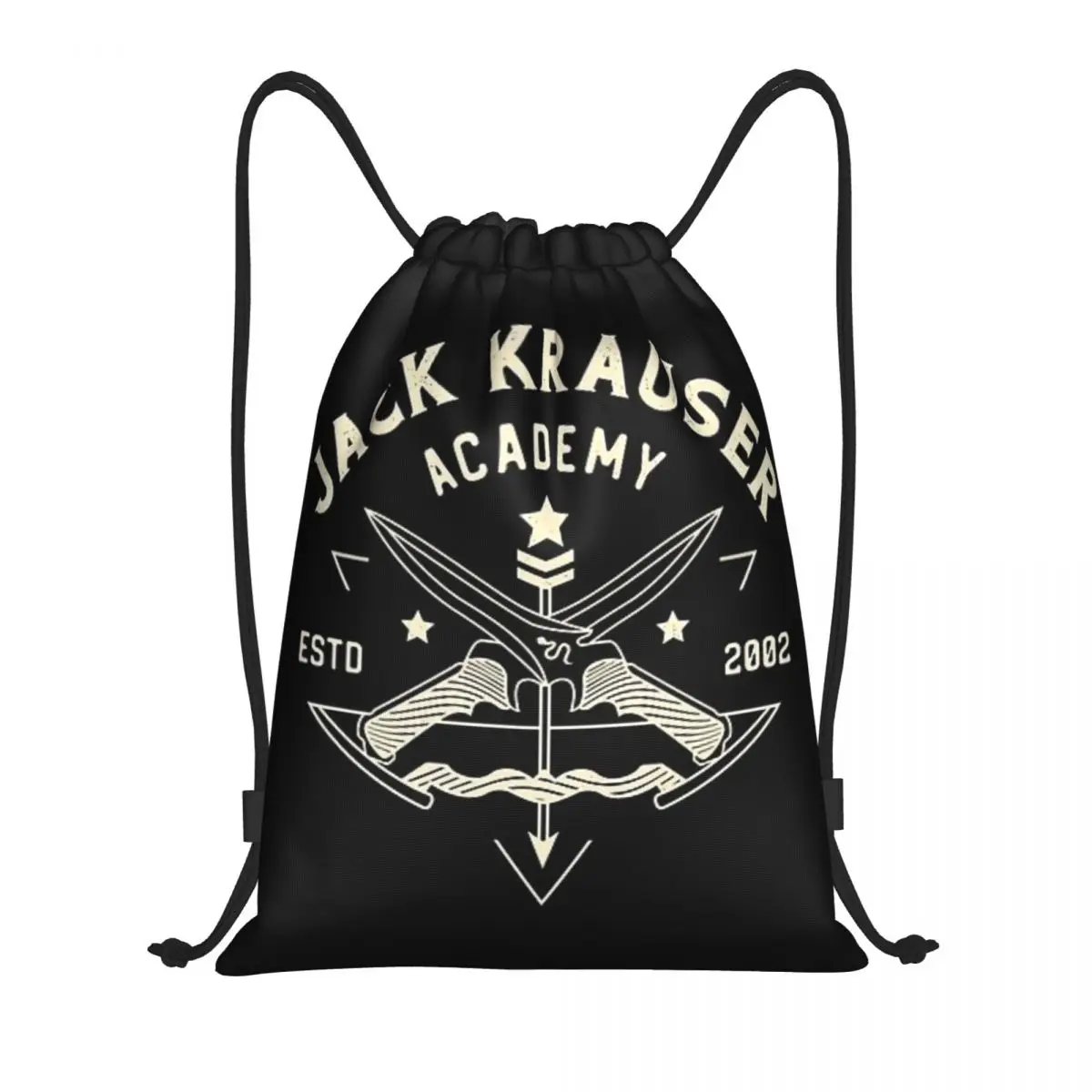 Custom Name Waterproof Outdoor Beach Swimming Sports Drawstring Backpack Jack Krauser Academy Organizer Gym Storage Bag