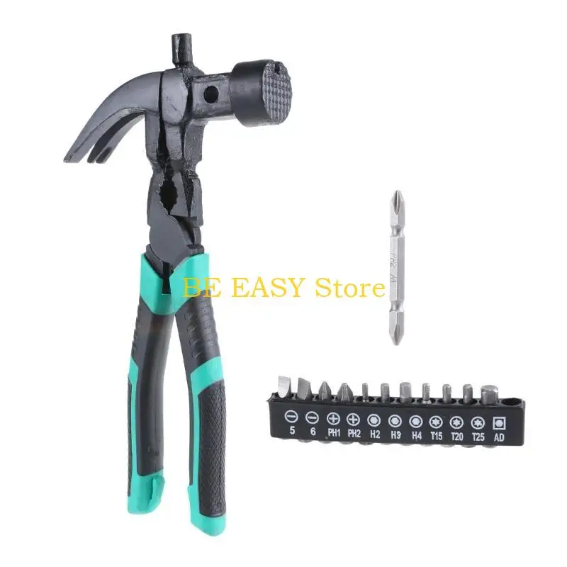 

E28F Многофункциональный инструмент с отверткой Легкий простой в использовании молоток для складского домашнего ремонта