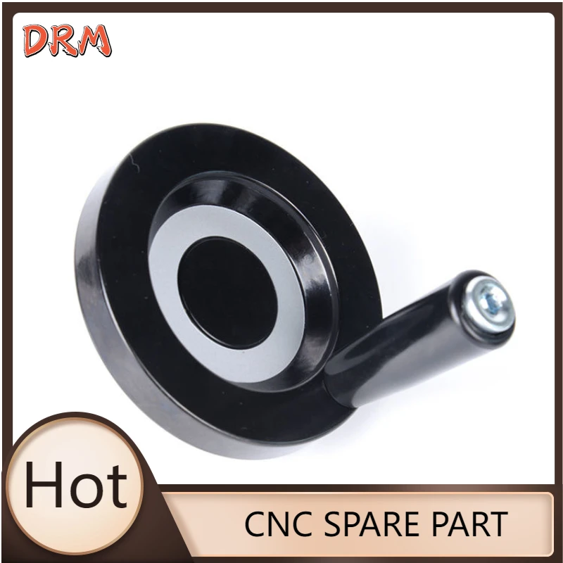 1PCS 8*63mm 8*80mm 10*63mm 10*80mm Black Lathe Milling Machine Handwheel Rear Ripple Hand Wheel with Revolving Handle