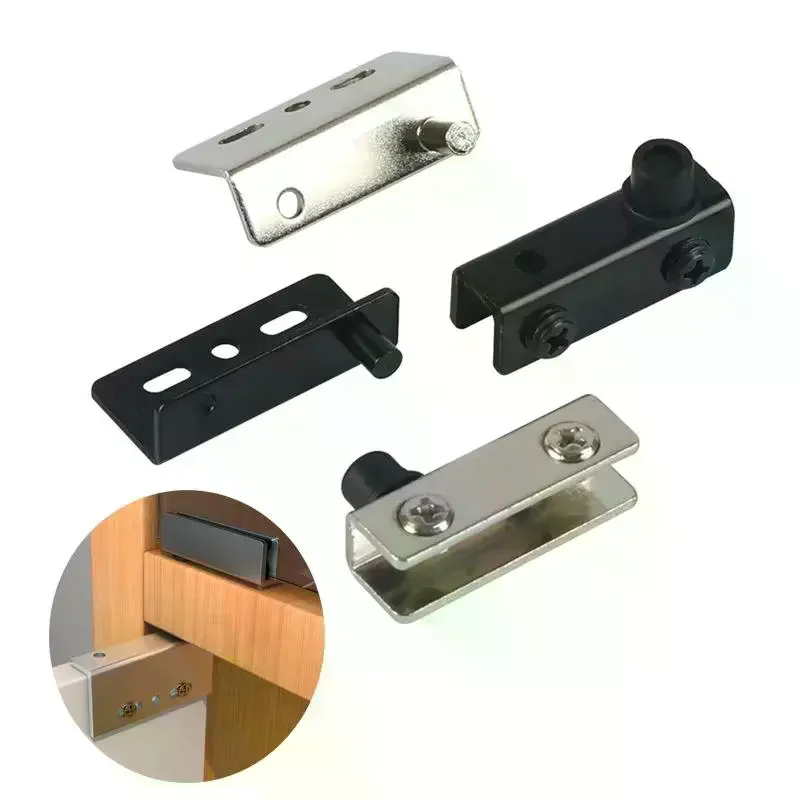1 Set Easy Installation With No Drilling Needed Stainless Steel Glass Door Hinges Suitable For 5~6mm Glass Pack Of 2