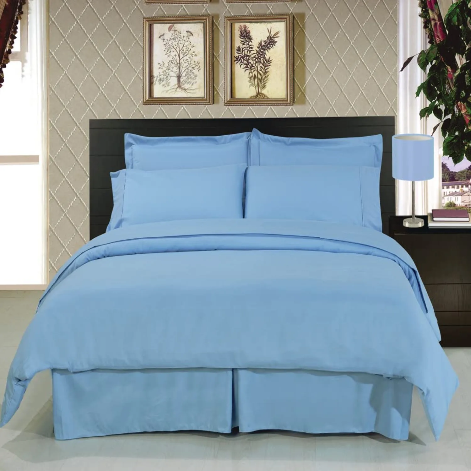 Full Size Bed in a Bag 8PC Set – Ultra-Soft Down Alternative Comforter, 100% Microfiber, Wrinkle-Free
