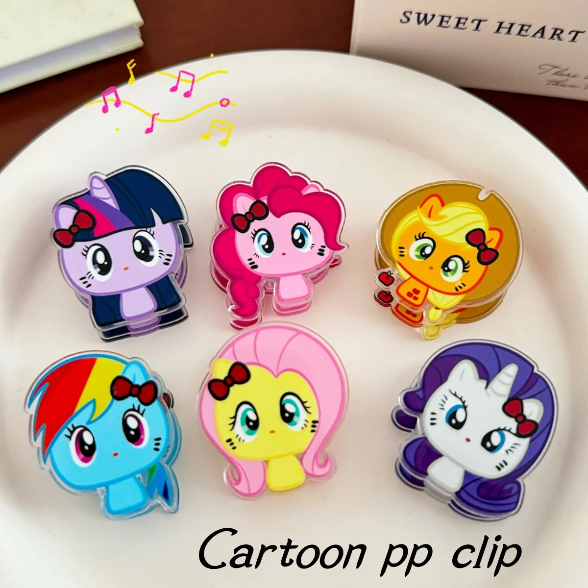 

Little Pony pp clip, cartoon doll cartoon decoration gift stationery seal seal, sticky note clip children's cute jewelry