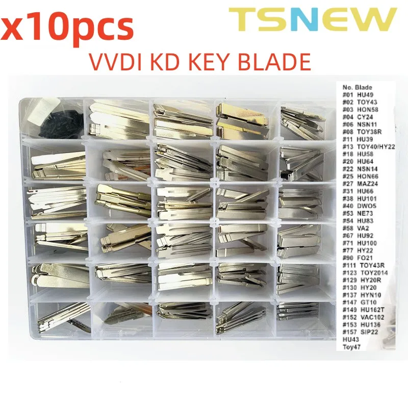 10pcs/lot KD vvdi key blade for toyota nissan vw peugeot citroen for hyundai kia remote key blade toy47 y29 maz24 hu66