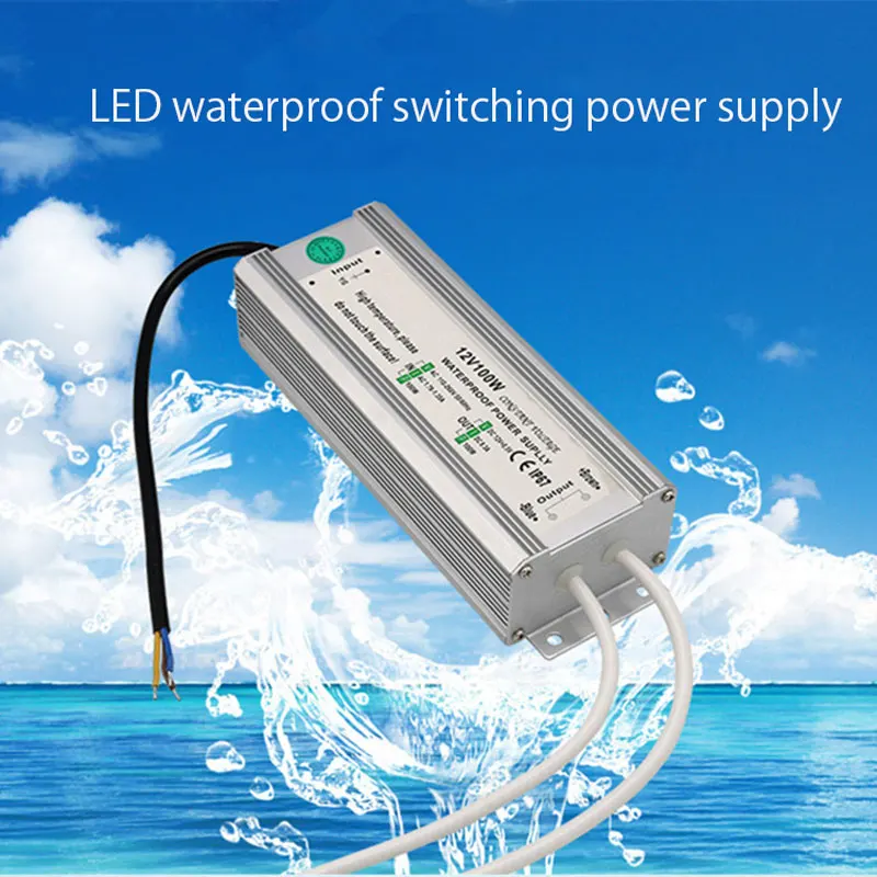 Transformador LED de comutação de piscina, luz enterrada ao ar livre, luz subaquática da planta de iluminação, DC 12V