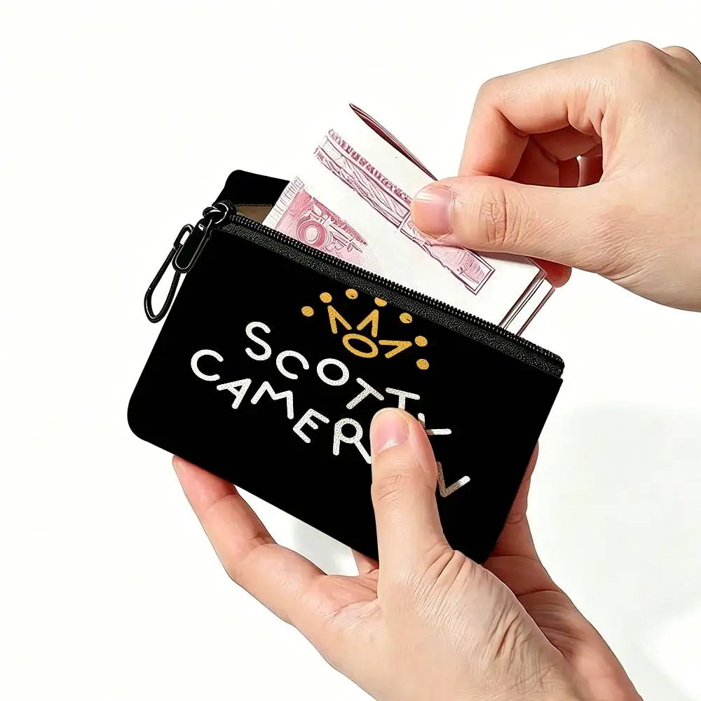 Marke S-Scotty C-Cameron Modische Mini-Hänge-Geldbörse aus Oxford-Stoff Langlebiger Reißverschluss-Schlüsselkartenhalter mit Karabiner – Detail 13