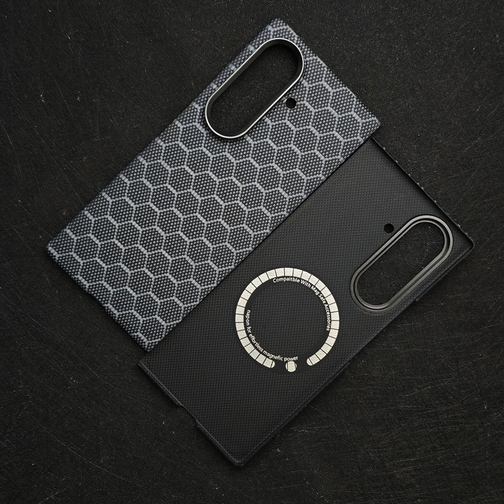 

For Samsung Galaxy Z Fold 7 Aramid Carbon Fiber Case Lightweight Armor Protective Cover Durable for Galaxy Z Fold7 Magsafe Case
