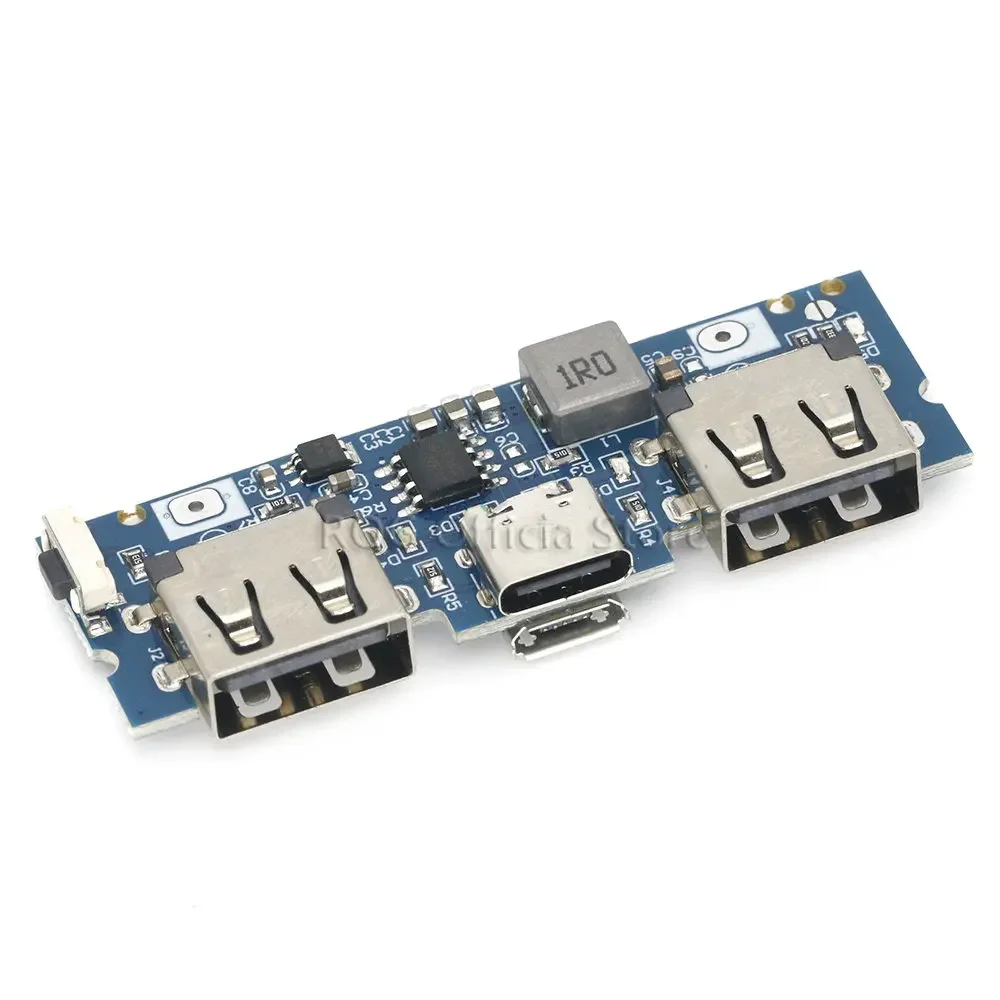 Placa de cargador de batería de litio, módulo de carga 18650, USB Dual, 5V, 2.4A, Micro/tipo-c