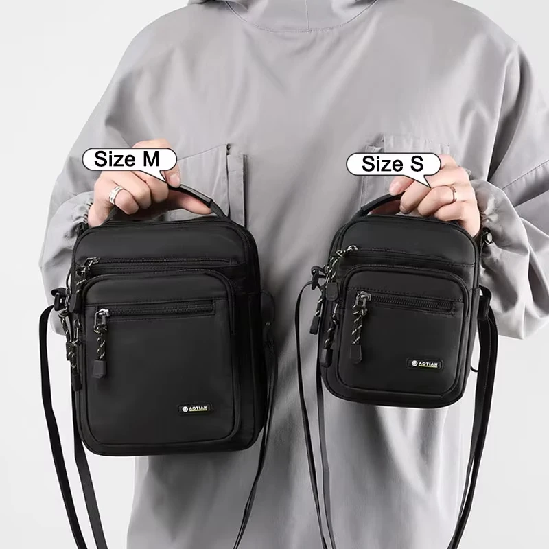 Herren-Umhängetasche, Camping, Wandern, lässig, leicht, Nylon-Umhängetasche für den täglichen Ausflug, Pendeln, kleine Outdoor-Sporthandtasche