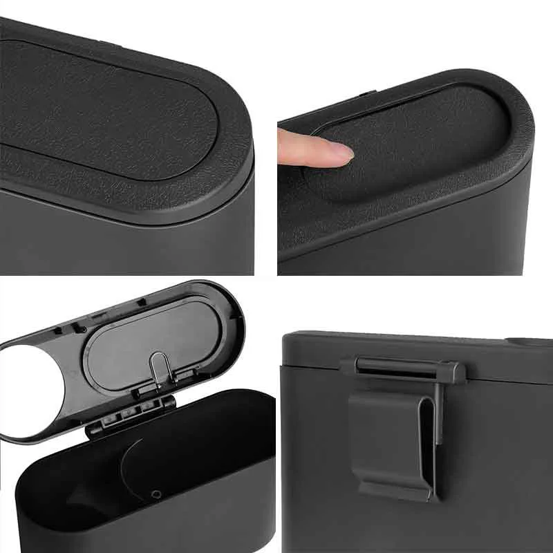 Car Trash Can Hanging Trash Bin with Drink Holder Organizer Box For Tesla Model 3 Y S X Roadster Cybertruck Roadster Bonina Coil