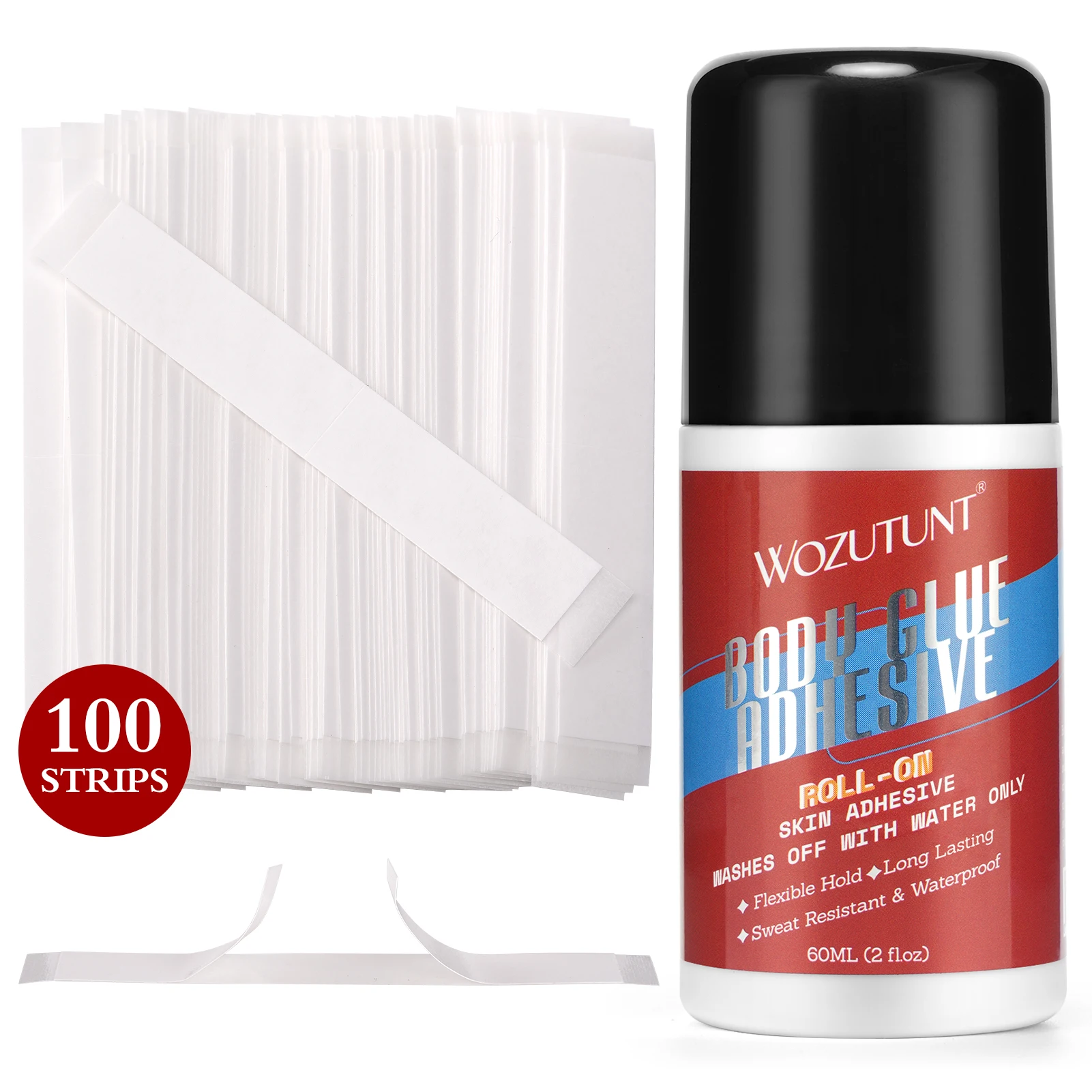 Body Glue Anti-exposure Adhesive Gentle and Non-Irritating Long-lasting Easy Clear Women Underwear Clothes Roll-on Gl