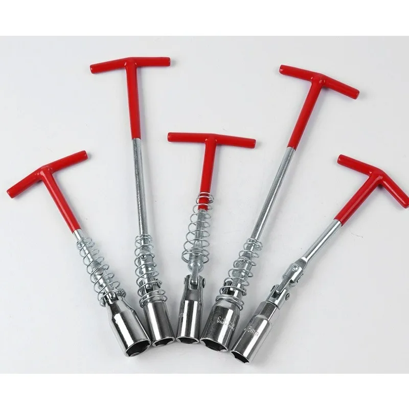 

Т-образная втулка для разборки свечей зажигания, универсальное соединение 14/16/21 мм, вращение на 360 градусов, автомобильный торцевой ключ для удаления свечей зажигания, инструмент