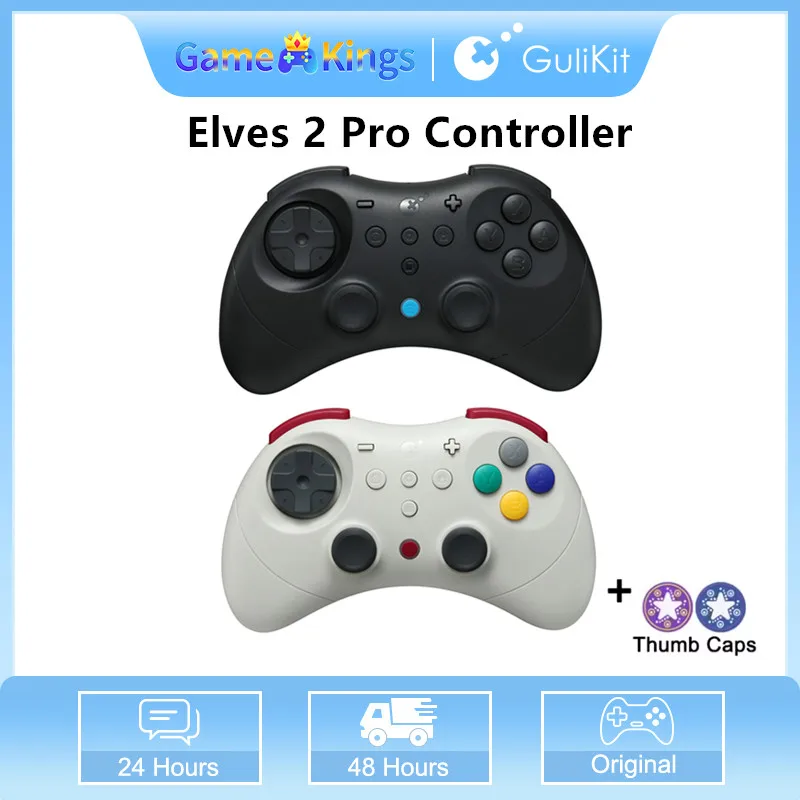 GuliKit Elves 2 Pro Wireless Gaming Controller for Switch 2,Windows,iOS & Android, Hall Effect Joysticks,1000Hz Polling Rate