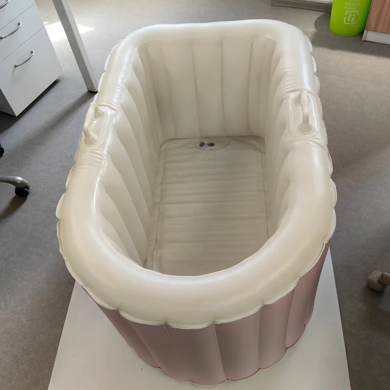 Factory Direct Supply Adult Folding Inflatable PVC Bathtub One-Click Automatic Inflation Deflation Portable Full Body Soaking