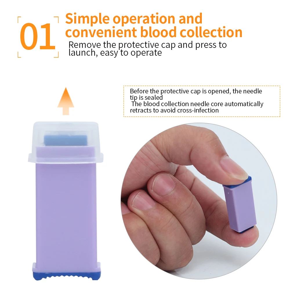 50pcs Disposable Painless Sterile Lancets Needles Massage Stick Use For Pen Fleam Vent Drain Dedicated Toiletry Kit Health Care