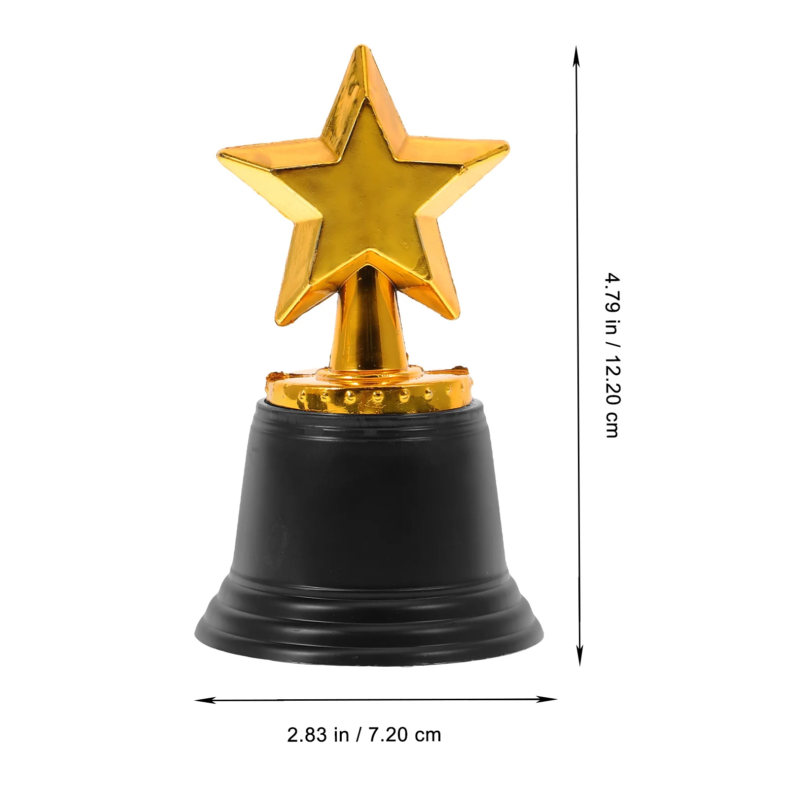 4 Pcs Star Award Trophy Gold Decor Kids Golden Girls Gifts Party Ceremony Prize