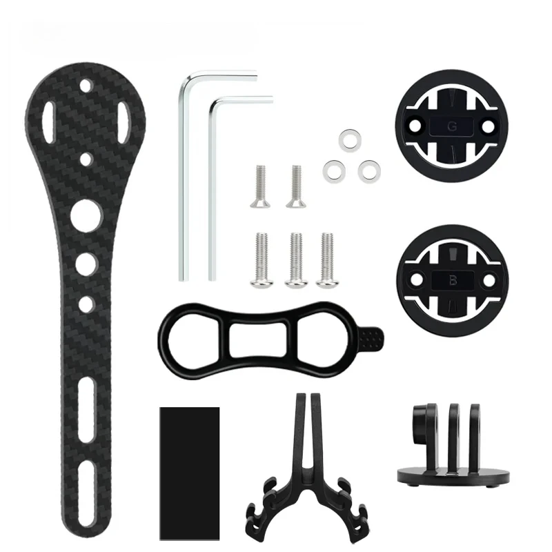 

Крепление для компьютера на шоссейном велосипеде, кронштейн из углеродного волокна, держатель для велосипедного спидометра, секундомера, подставка для светильника для Garmin Bryton GoPro
