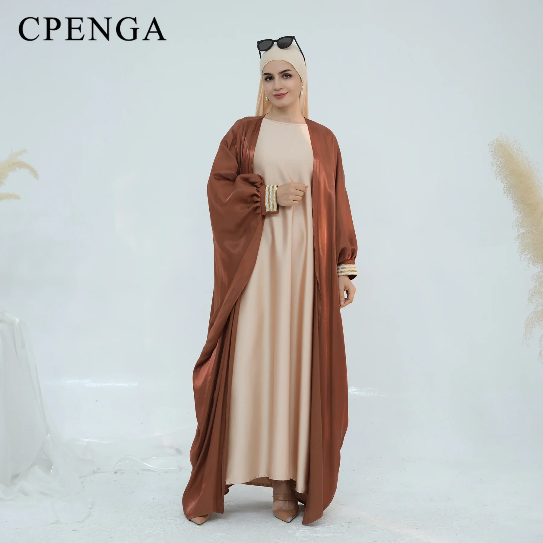 Ramadan Middle East Muslim Modest Cardigan for Women 2025 Islam Femme Abaya Elegant Dubai Loose Outift Fashion Turkey Solid Robe