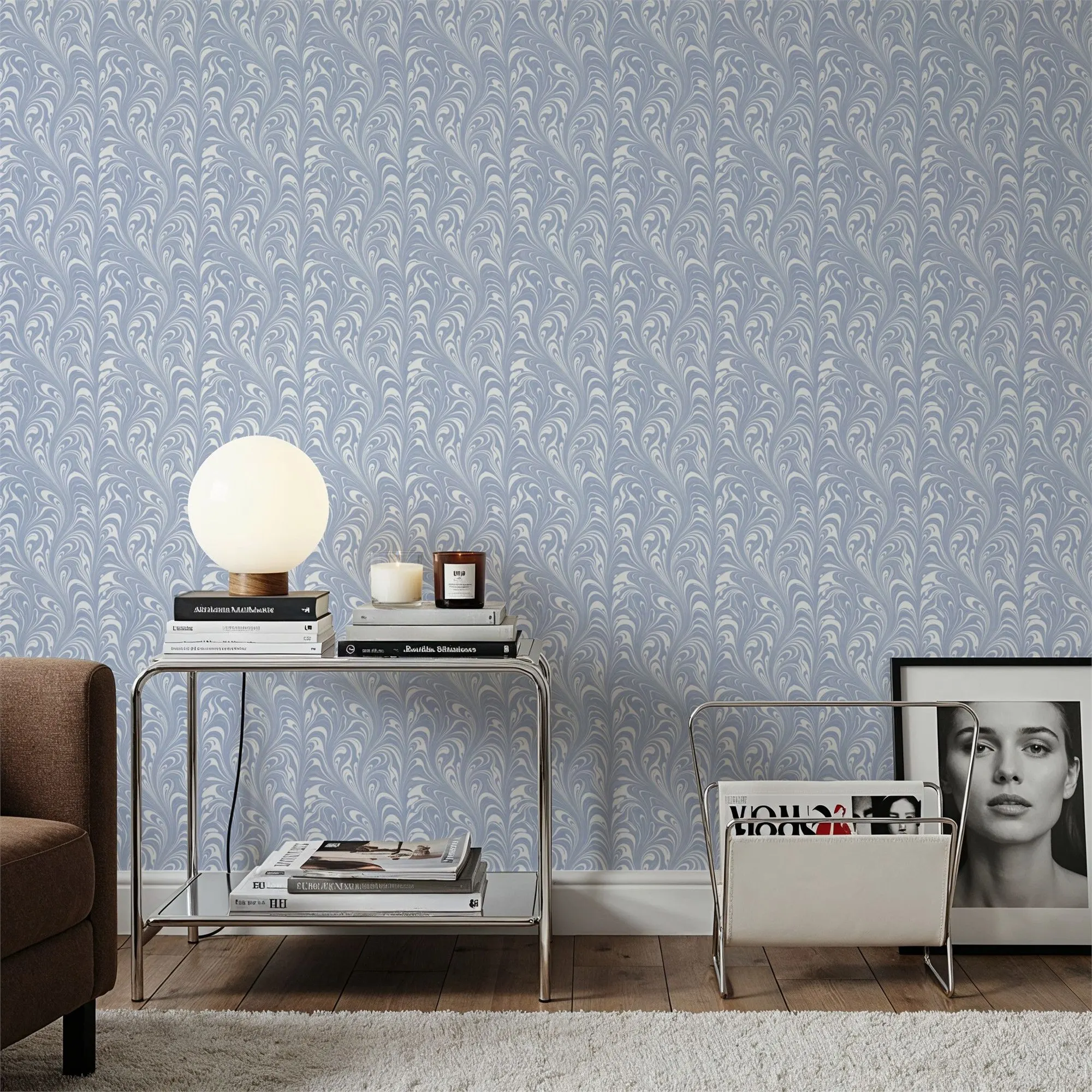 Custom Marbelized Flow Cloud Drift Celestial Wallpaper Made to Measure Wall Mural