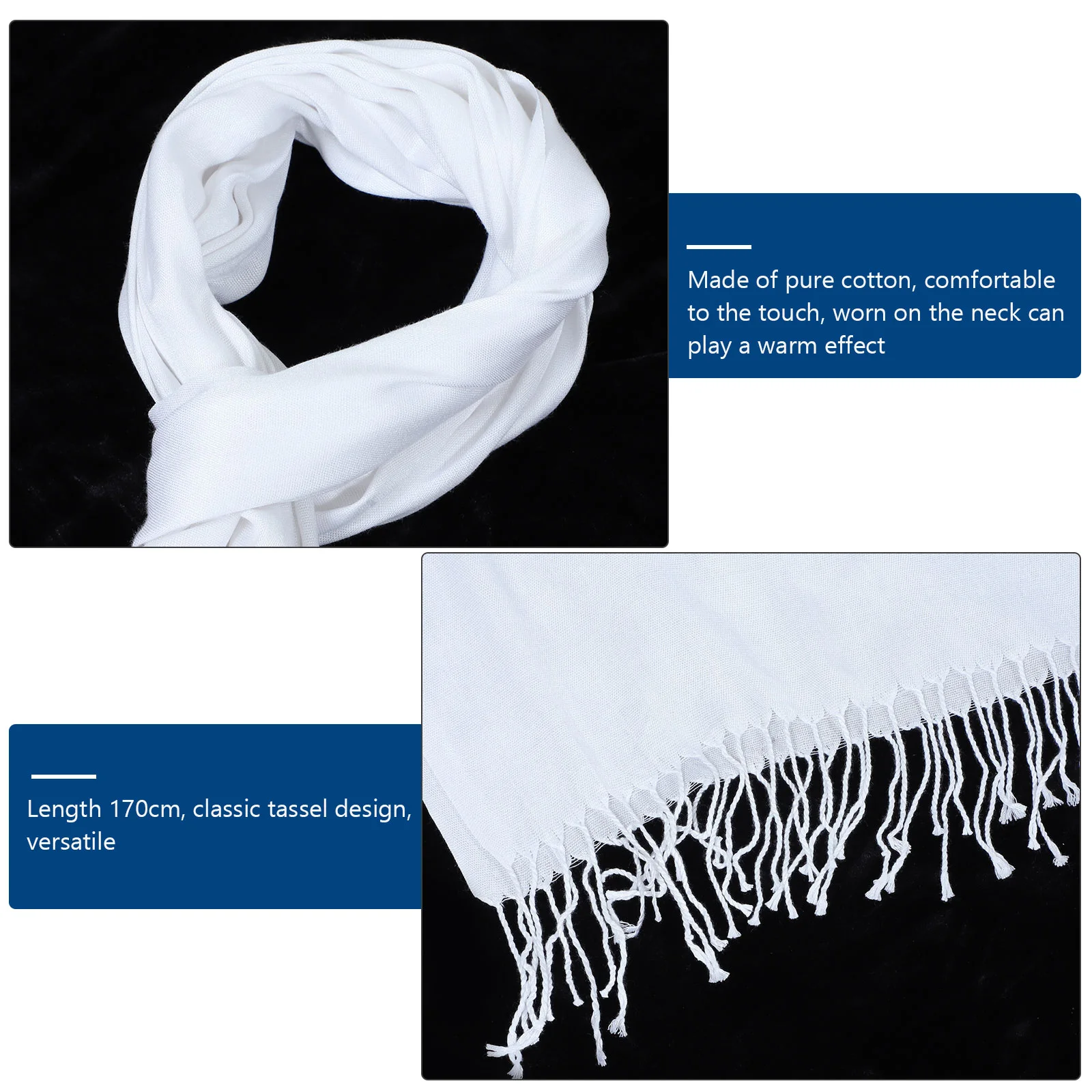 DIY Painting Scarf Kids Accessory Pure White Practical Tie-dye Cotton Drawing Child