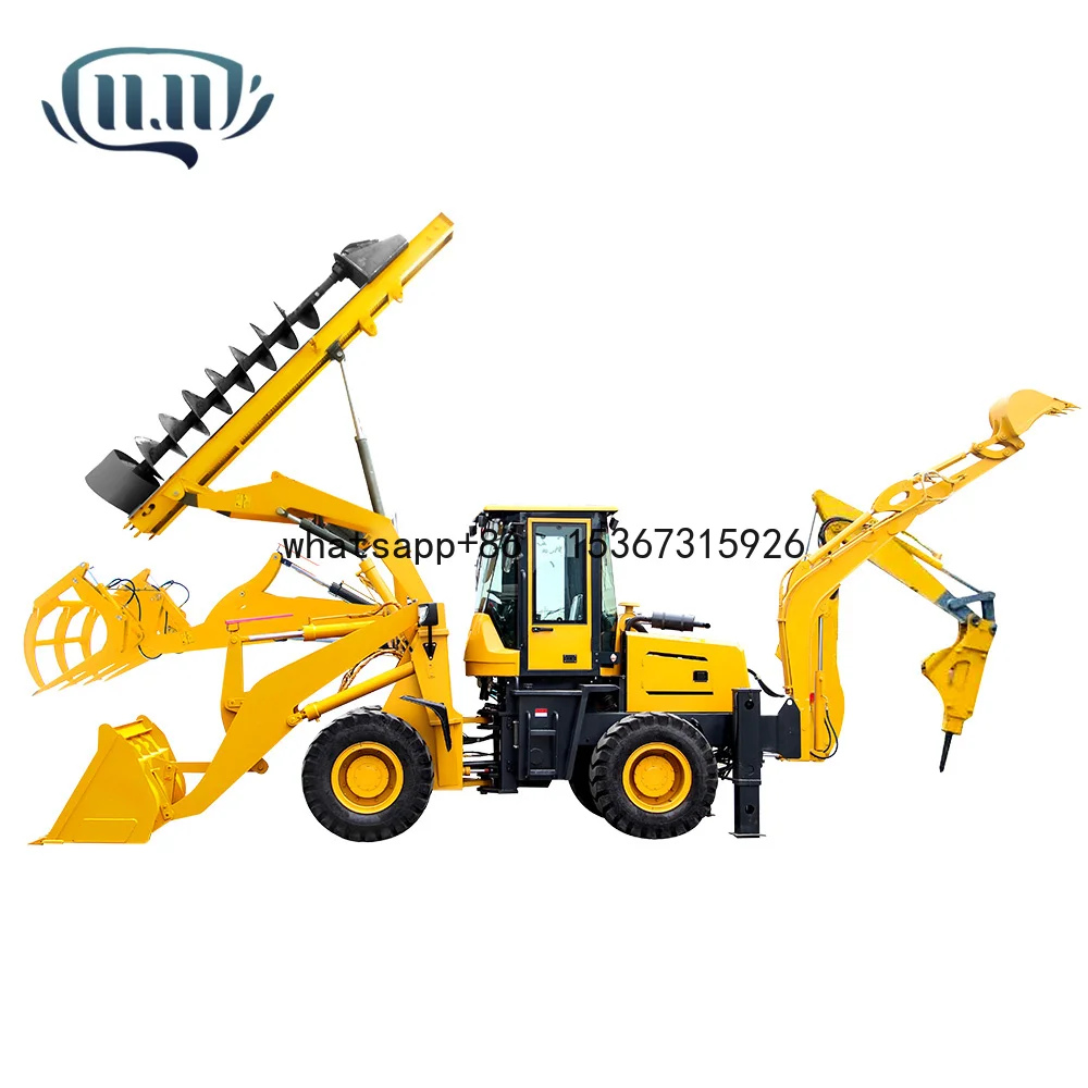 Hengwang HW08-12 mini backhoe loaders made in China loading capacity 2 ton with the ability of excavating