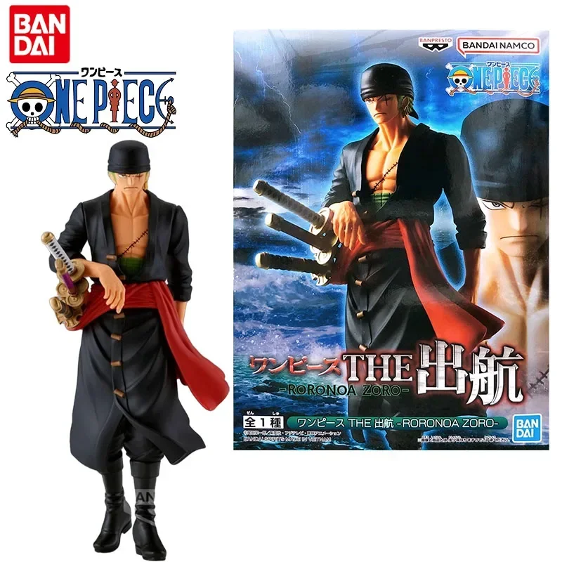 

Genuine Bandai ONE PIECE Anime Figure Set Sail Roronoa Zoro Banpresto Action Figure Toys for Boys Girls Gift Collectible Model