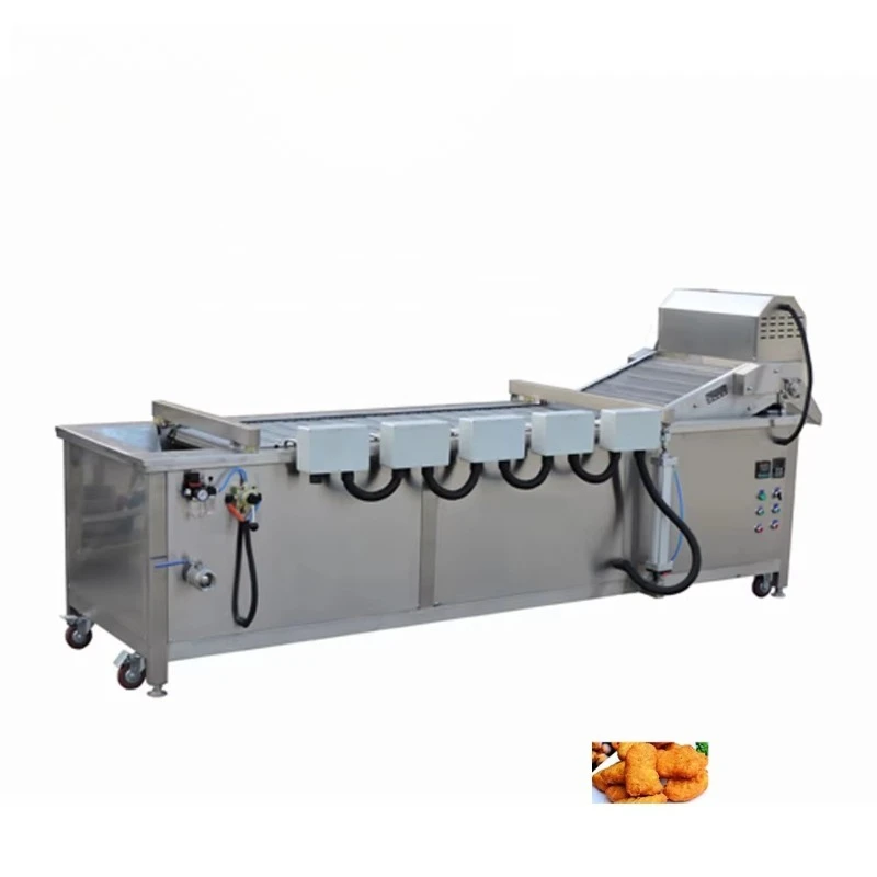 Heavy Duty Customized Continuous Fryer Machine Stainless Steel Automatic Temperature Control for Frozen Food Processing