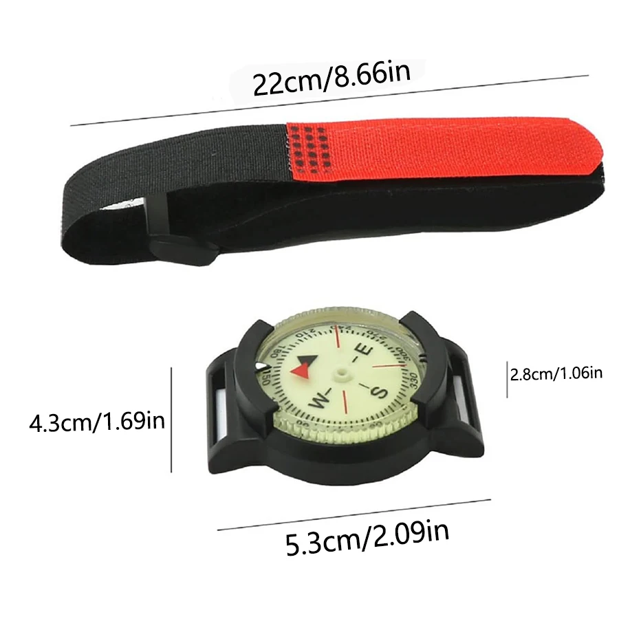 Professional Diving Compass Watch - Waterproof High Precision with Night Light, for Scuba Diving, Camping, Hiking & Outdoor Adve