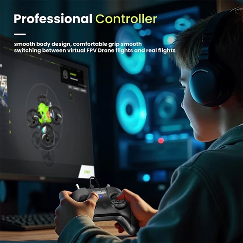 Imagen 2 del producto Simulador FPV, software para drones de vapor, mango de control remoto, accesorios DRL/sin golpes